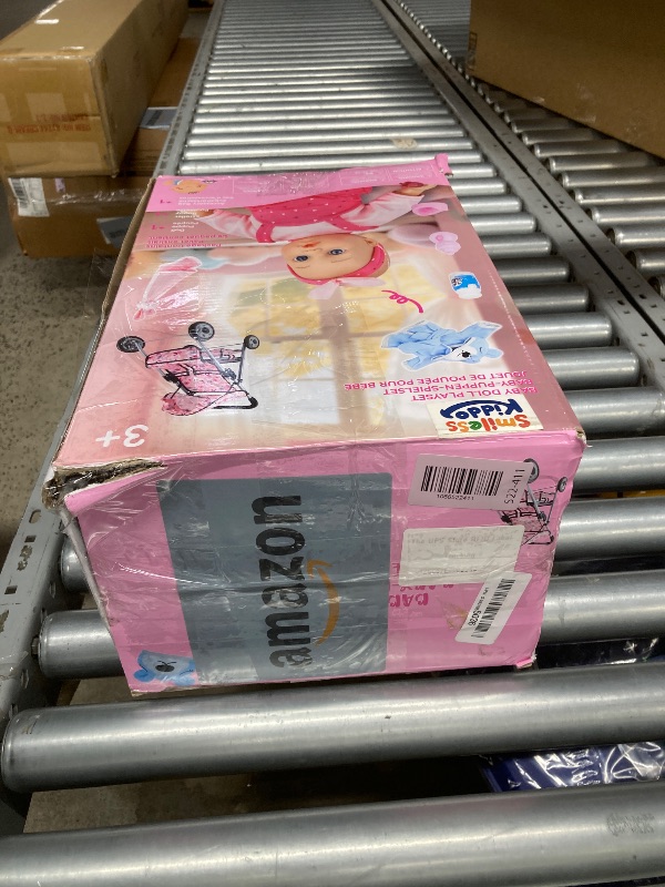 Photo 1 of ***MISSING PARTS -SELLLING AS INCOMPLETE*** SMILESSKIDDO Baby Doll with Stroller PlaySet - 12 Inch Soft Body Dolls and Accessories Dining Chair, Doll Clothes, Feeding Set for Realistic Pretent Play, Babydoll Care Gift for Toddler Girls 2 3 4 5 ***BOX RIPP