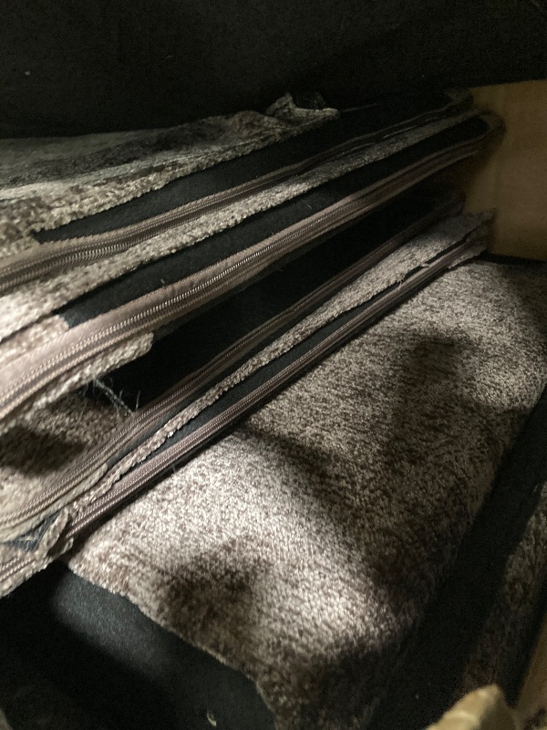 Photo 1 of *** missing parts**malol 118* u shaped sectional couch 4 seat modular sofa with a usb type C ports 2 ottomans and foldable side table brown