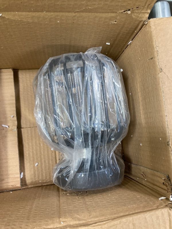 Photo 1 of ***MISSING ONE FIXTURE -SELLING AS IS*** illus illumination 1 Pack Semi Flush Mount Ceiling Light Fixtures - Modern Black Crystal Ceiling Light for Small Hallway, Entryway, Kitchen, Bedroom, Foyer, Dining Room