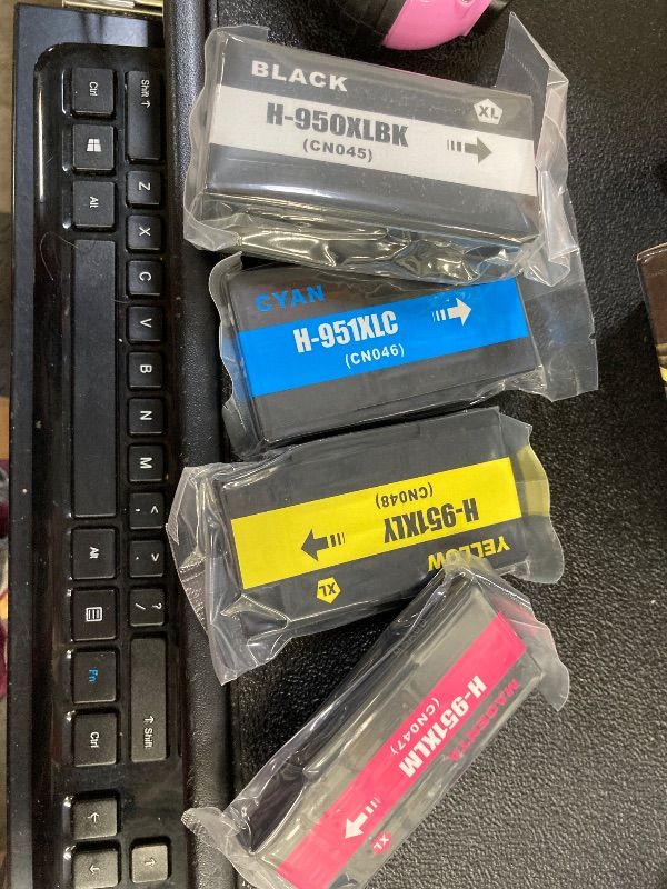 Photo 1 of ***FACTORY SEALED***950XL 951XL Ink Cartridges OfficeJet Pro 8600 8610 8620 Ink Compatible for HP 950 951 XL Ink Cartridge Combo Pack HP950XL HP951XL Printer Ink for OfficeJet Pro 8100 8630 8660 8640 8615 276DW 251DW-4P BLACK, BLUE, RED & YELLOW******FACT
