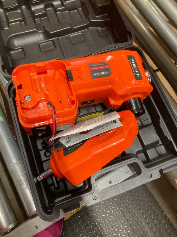 Photo 1 of ***USED*** MISSING PIECES SELLING PARTS ONLY*** E-HEELP Electric Car Jack Kit 5Ton 12V Hydraulic Car Jack Lift (Lifting Range: 6.1~17.7 inch) with Electric Impact Wrench for SUV MPV Sedan Truck Change Tires Garage Repair