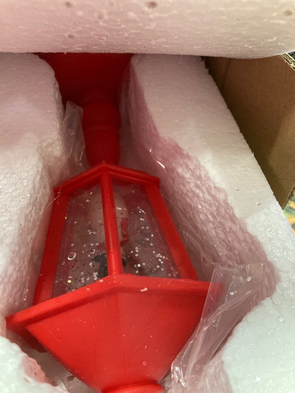 Photo 1 of ***Missing cord***MerryPulse Christmas Snow Globe Lantern, Glitter Lighted Christmas Mini Streetlamp Home Table Decorations-Snowman