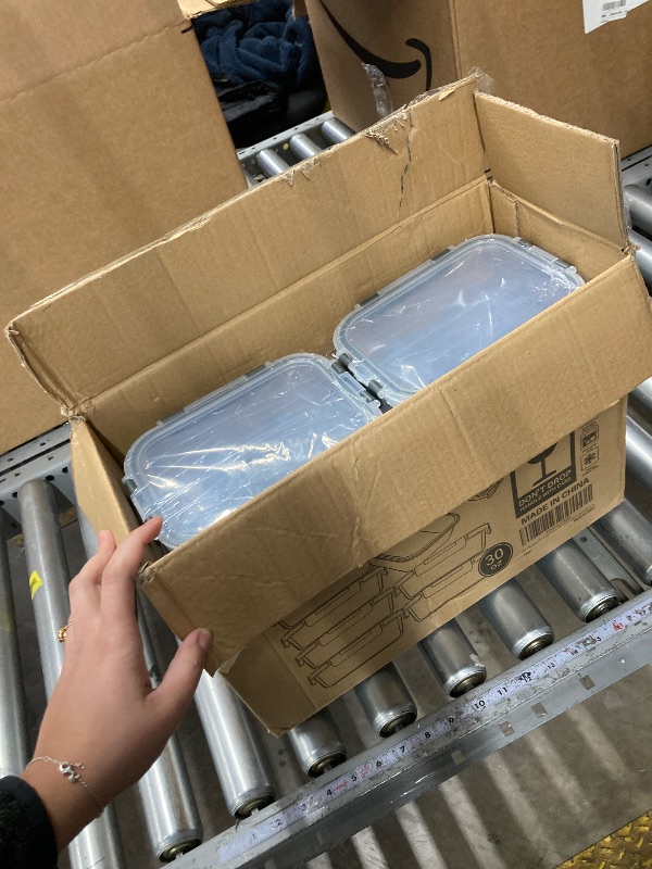 Photo 1 of [8-Pack,30 oz]Glass Meal Prep Containers,Glass Food Storage Containers,Airtight lunch Containers with Lids, Microwave, Oven, Freezer and Dishwasher