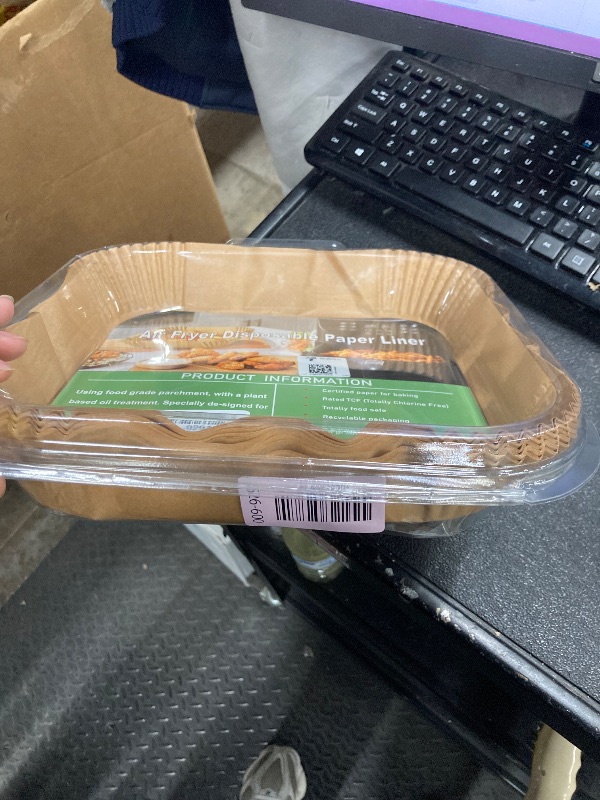 Photo 1 of 10 Inch Largest Square Air Fryer Disposable Paper Liner, XXL 100Pcs Air Fryer Parchment Liners for 8QT or Bigger Air Fryer, Non-stick, Food Grade Baking Paper for Frying, Roasting and Microwave