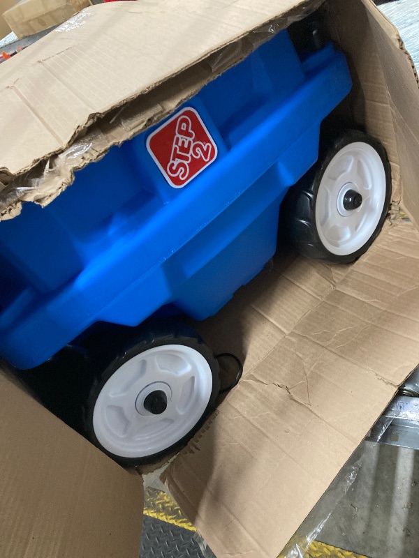 Photo 1 of ***Missing wheels for back**
Step2 Side-by-Side Push Around SUV, 2-Seater Kids Push Car with Seat Belts, Dual Steering Wheels & Horns, Adjustable Canopy, Ages 18 months–5 years, Max 100 lbs., Durable Plastic, Blue