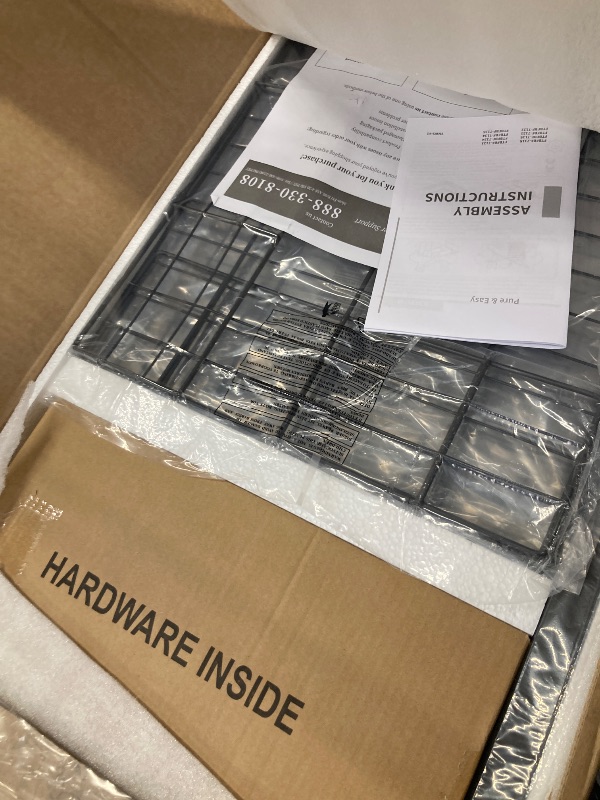 Photo 1 of ***A BOX OR MORE IS MISSING*ONLY PART OF ITEM INCLUDED***
YITAHOME Queen Size Bed Frame with Bookcase Headboard and 4 Storage Drawers, RGB LED Bed Frame with Type-C & USB Charging Station Storage Headboard Bed, No Box Spring Needed, Noise Free, Antique Wh