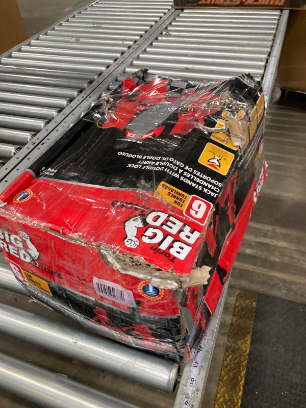 Photo 1 of **Main jack post is missing
**BIG RED T46002A Torin Steel Jack Stands: Double Locking, 6 Ton (12,000 lb) Capacity, Red, 1 Pair