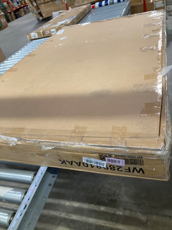 Photo 1 of ** table only** Merax Modern Style 6-Person Dining Table Set with 4 Chairs & a Bench, Marbled Veneers Tabletop and V-Shaped Table Legs, White