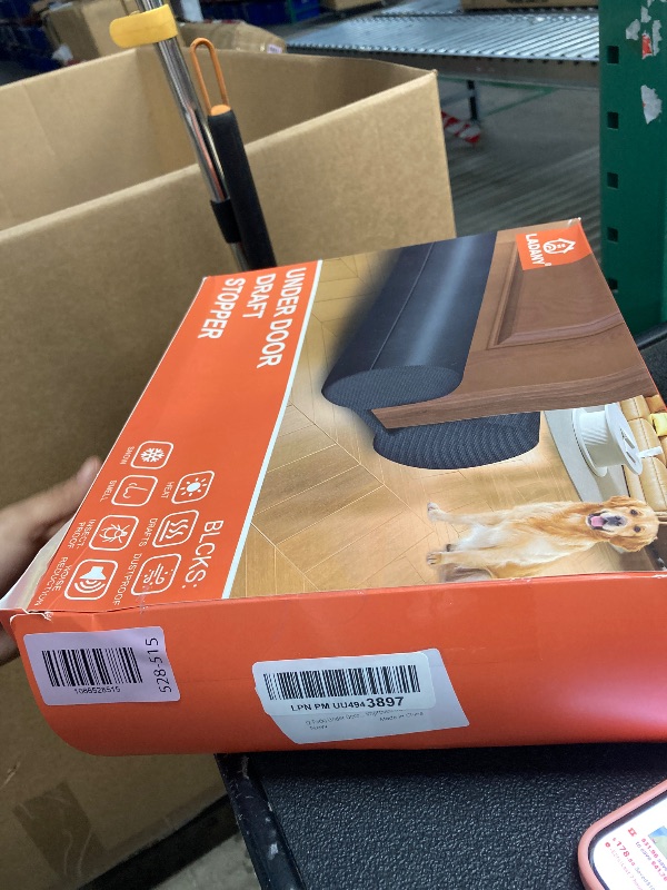 View 2 of (2 Pack) Under Door Draft Stopper, Draft Stopper for Bottom of Door, Adjustable 30-36 Inch Door Draft Blocker, Under Door Gap Filler, Easy Install Door Seal, Helps Reduce Drafts, Noise and Heat Loss