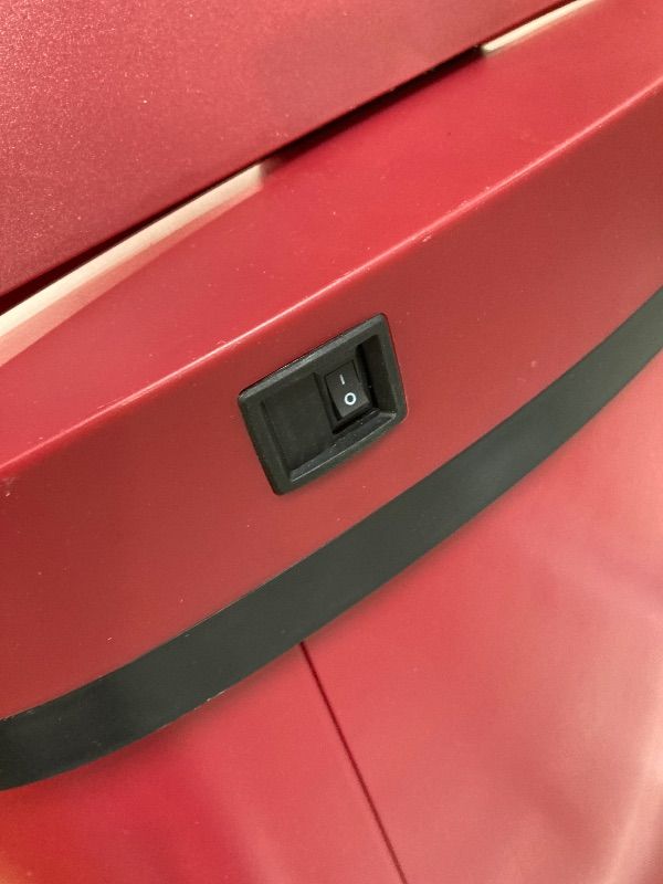 Photo 1 of ***DAMAGE -NON-FUNCTIONAL -MANUAL ONLY*** Kitchen Trash Can Bathroom Bedroom Office Garbage Can with Lid Waste Bin Stainless Steel 13 Gallon / 50L,Red