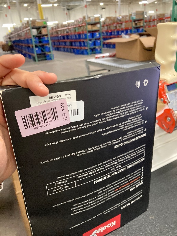 Photo 1 of (50 Sheets) Koala Glossy Sticker Paper for Inkjet Printer, Printable Sticker Paper White, 8.5x11 Inch Self-Adhesive Photo Sticker Printer Paper