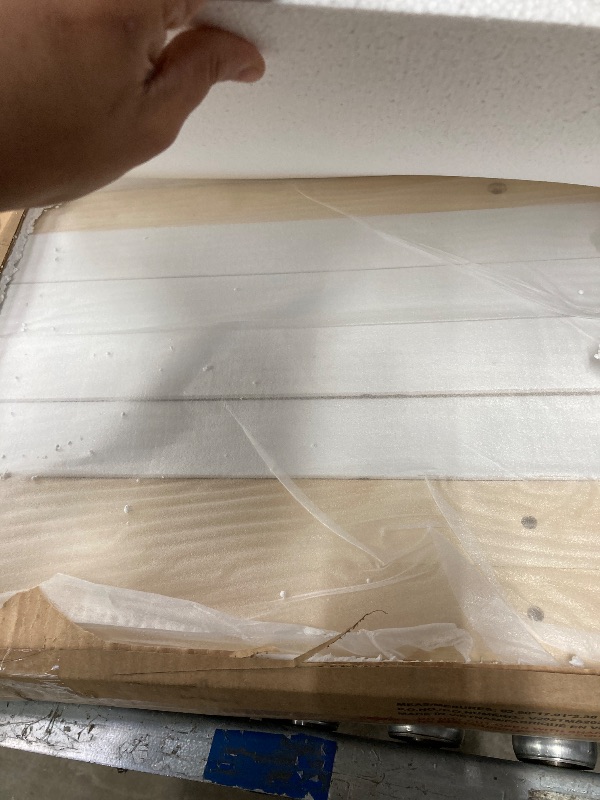 Photo 1 of **MISSING PARTS***Merax Modern Solid Wood Queen Size Platform Bed with Headboard,No Box Spring Needed,Easy Assembly,White