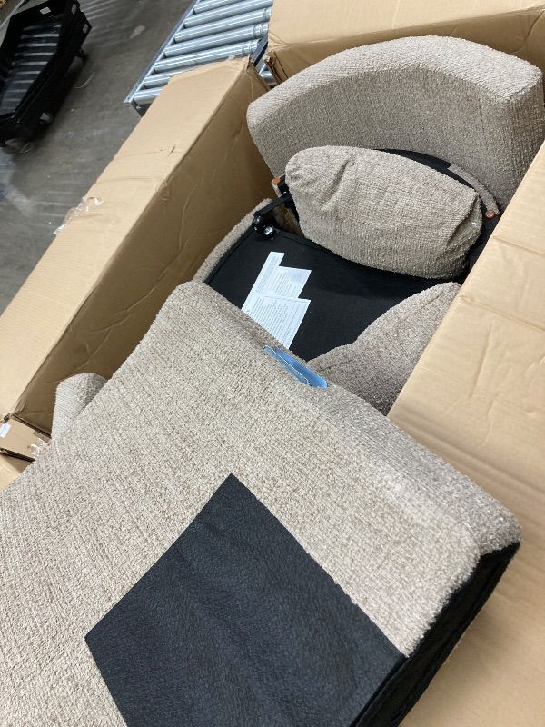 Photo 1 of ***DAMAGE -SELLING AS IS *** LIFESTYLE SOLUTIONS Beckett Chair, Taupe   ***BOX RIPPED/TORN***