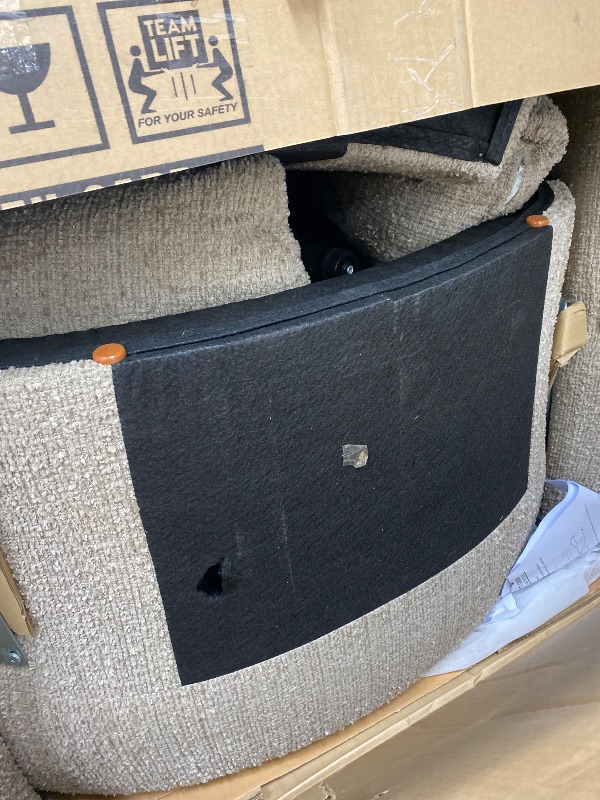 Photo 1 of ***DAMAGE -SELLING AS IS *** LIFESTYLE SOLUTIONS Beckett Chair, Taupe   ***BOX RIPPED/TORN***