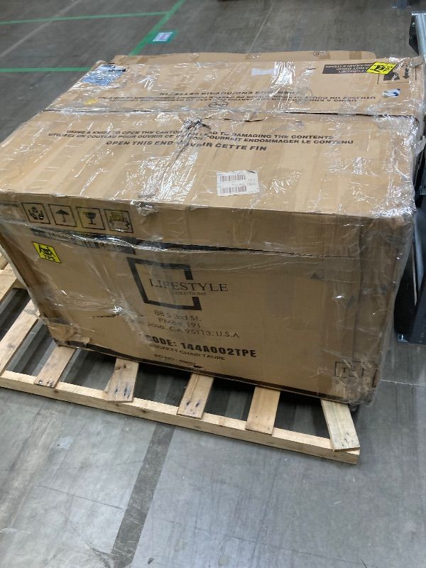 Photo 1 of ***DAMAGE -SELLING AS IS *** LIFESTYLE SOLUTIONS Beckett Chair, Taupe   ***BOX RIPPED/TORN***