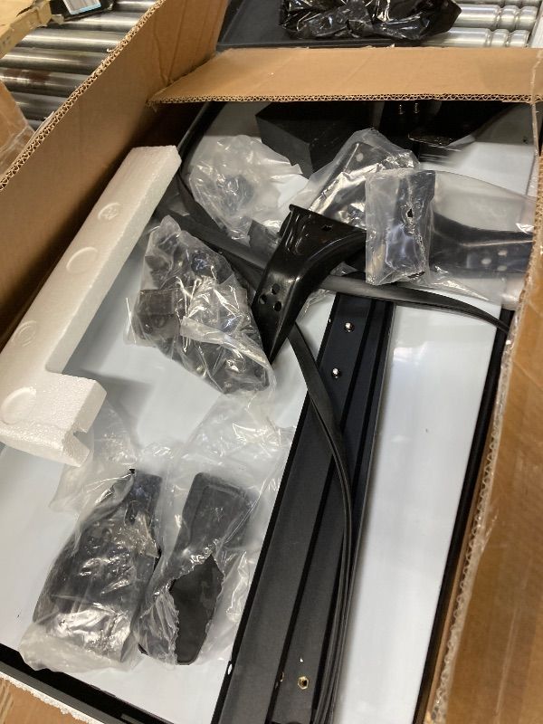 Photo 1 of ***MISSING PARTS *** Feasto Outdoor Grill Cart with Stainless Steel Tabletop and Storage Cabinet, Movable Kitchen Island with Wheels for BBQ Food Prep, Black ***SOME SCUFFS/SCRATCHES, BOX RIPPED/TORN***