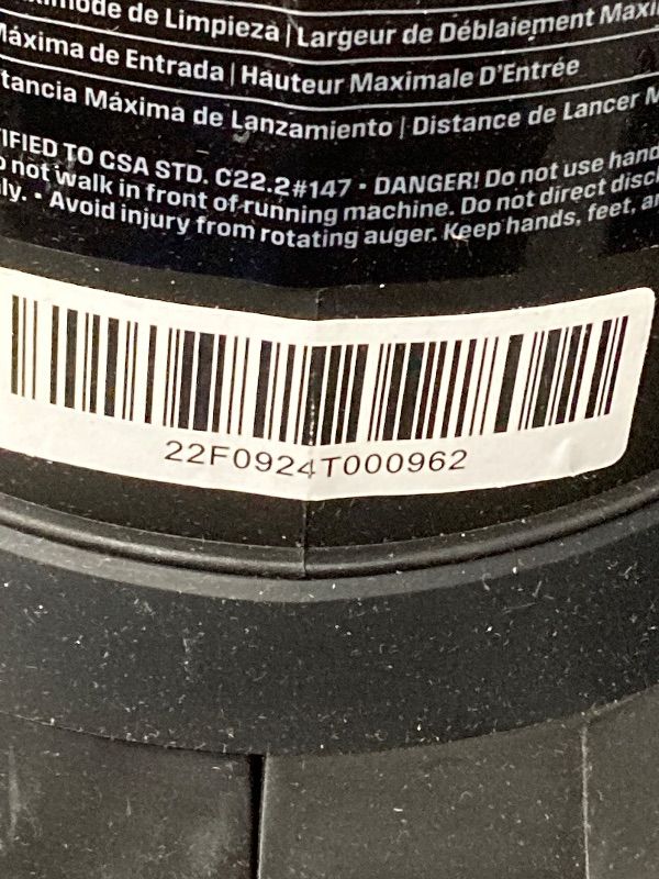 Photo 1 of ***CLEAR ACRYLIC COVERS CRACKED SOME SCUFFS/SCRATCHES, SELLING AS IS*** Westinghouse WSnow22 48V Cordless Snow Blower 22 Inch Kit, Steel Auger, LED Lights, 1600W Brushless Motor, 25ft Throwing Distance, Plows 840lbs/min, Compatible with Snow Joe Batteries