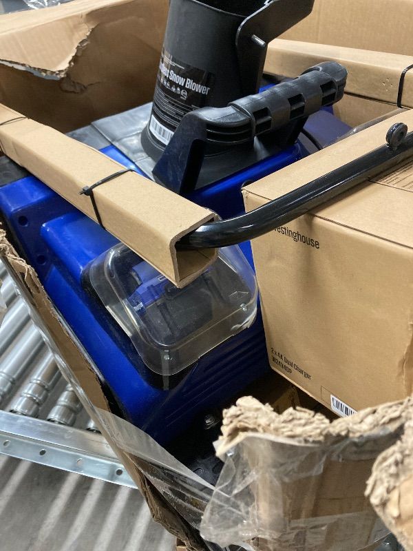 Photo 1 of ***CLEAR ACRYLIC COVERS CRACKED SOME SCUFFS/SCRATCHES, SELLING AS IS*** Westinghouse WSnow22 48V Cordless Snow Blower 22 Inch Kit, Steel Auger, LED Lights, 1600W Brushless Motor, 25ft Throwing Distance, Plows 840lbs/min, Compatible with Snow Joe Batteries