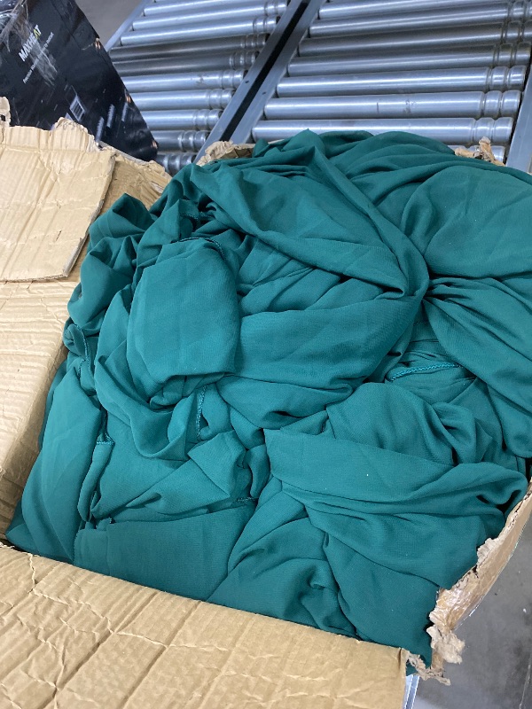 Photo 1 of 10 Panels Emerald Green Ceiling Drapes for Wedding Ceiling Drapes 5ftx40ft Wedding Arch Draping Fabric Sheer Curtains Chiffon Drapery DrapingDecorations for Party Ceremony Stage Swag