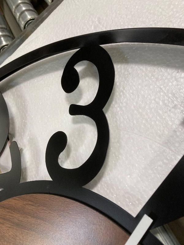 Photo 1 of ***DAMAGE -SELLING AS IS*** Mee 2ou 30 Inch Large Metal Wall Clock with Voice and Light Sensor Night Light, Glow in The Dark Non-Ticking Silent Battery Operated Decorative Oversized Wall Clock for Bedroom Living Room Decor ***NUMBERS BENT SLIGHTLY, BOX R