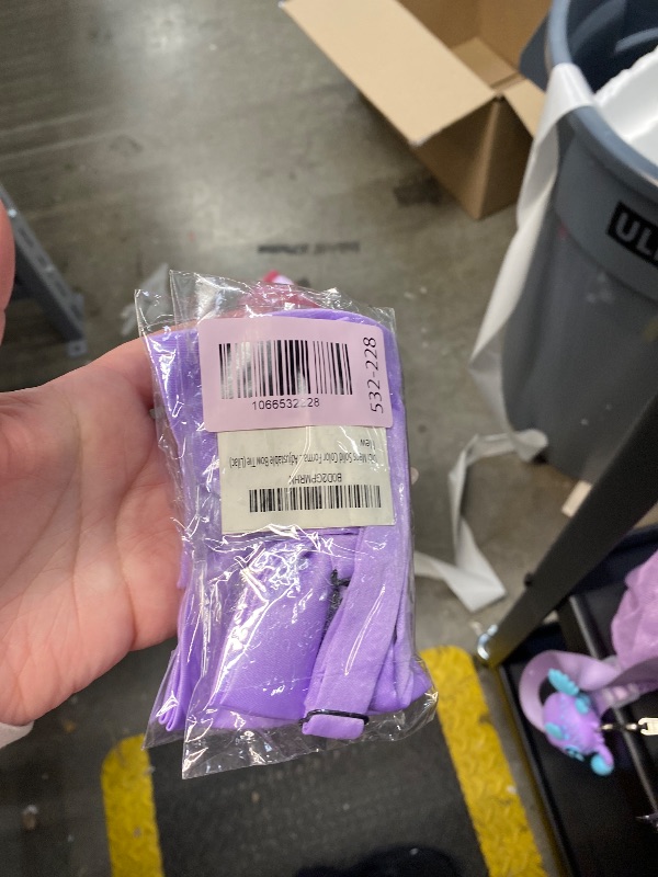 Photo 1 of ****** 2 PACK***** Mens Solid Color Formal Pre Tied Bow Ties - Mens Bowties - Adjustable Bow Tie (Lilac)