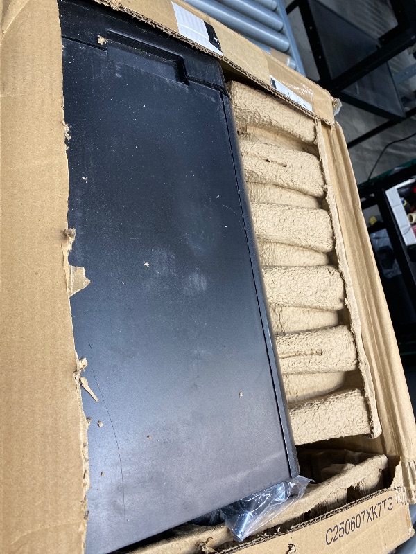 Photo 1 of **CRACKED/PARTS ONLY**Amazon Basics 18 Sheet Cross Cut Paper, CD, and Credit Card Shredder with 6 Gallon Bin, 30 Minutes Continuous Run Time, Black