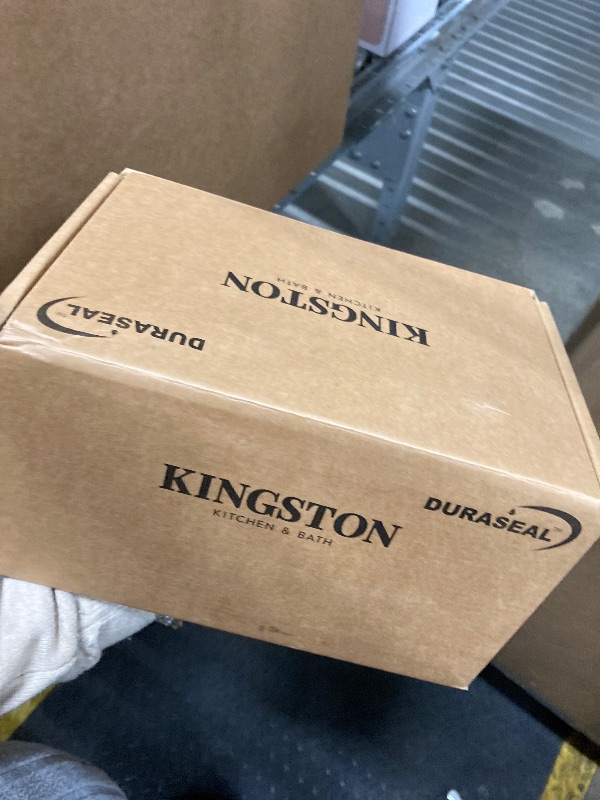 Photo 1 of *Used dirty scratched*Kingston Brass KB601PX Restoration 4-Inch Centerset Lavatory Faucet with Porcelain Cross Handle, Polished Chrome