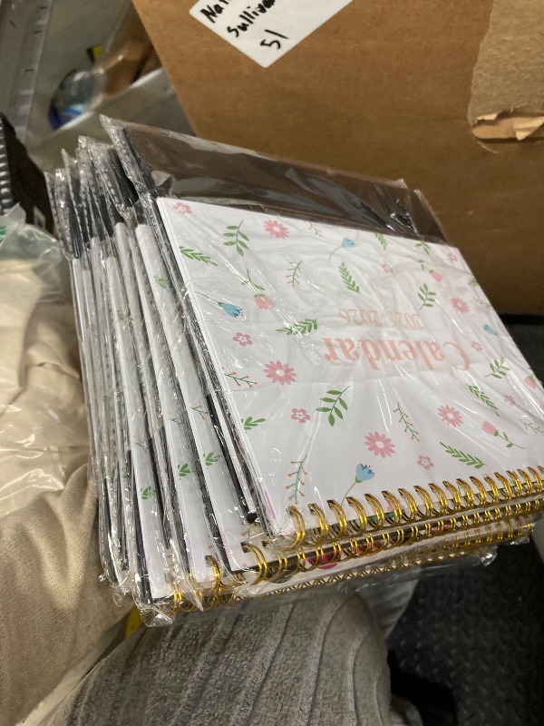 View 2 of ********* pack of****10***Gannyfer 2026 Desk Calendar, Small Standing Flip Desk Calendar, Use Now to Dec 2026, 18-Month Simplicity Desktop Calendar for Home, School, Office, 6" x 8", Pink Floral (3 Stickers Included)