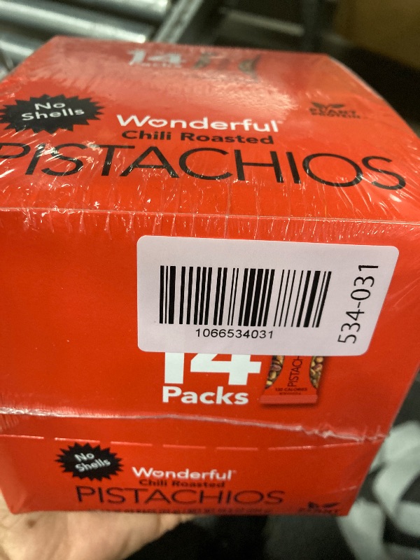 Photo 1 of **BEST BY APRIL 30, 2026***Wonderful Pistachios No Shells, Chili Roasted Nuts, 0.75 Ounce Bag (Pack of 14), Spicy Nuts Individual Packs, Protein Snack, Gluten Free Snacks, Bulk Snacks***BEST BY APRIL 30, 2026***