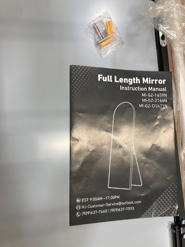 Photo 1 of Full Length Mirror with Stand, Floor Mirror with Aluminum Alloy Frame Body Wall-Mounted