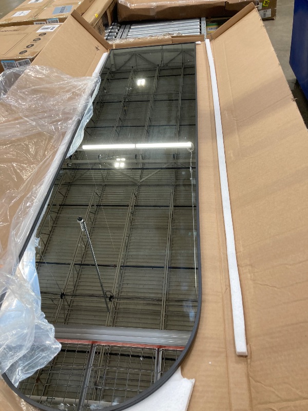 Photo 1 of Full Length Mirror with Stand, Floor Mirror with Aluminum Alloy Frame Body Wall-Mounted