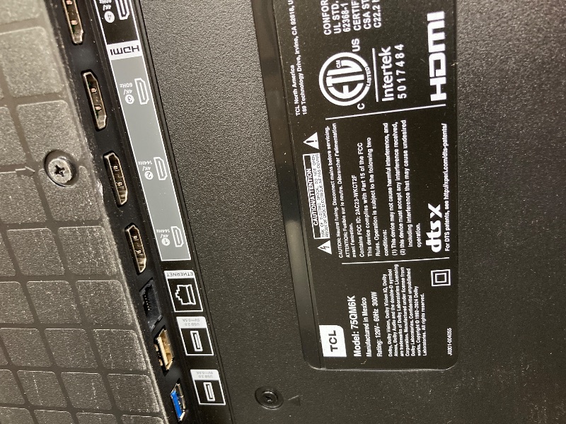 Photo 1 of ***NO REFUNDS/NO RETURN***
TCL 75 Inch Class QM6K Series | Mini LED QLED 4K HDR | 75QM6K, 2025 Model | 120HZ-144HZ High Brightness Smart Google TV Dolby Atmos Onkyo Audio | Voice Remote Alexa Gaming Streaming Television
