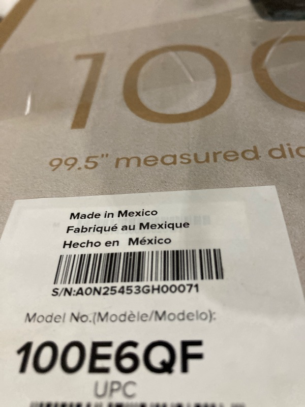 Photo 1 of ***NO RETURN/NOREFUND***SCREEN DAMAGE***
Hisense 100" Class E6 Series QLED 4K UHD Smart Fire TV (100E6QF, 2025 Model) - QLED, Native 144Hz, Dolby Vision IQ · Atmos, Motion Rate 240, HDR 10+, Game Mode Pro, Voice Remote with Alexa