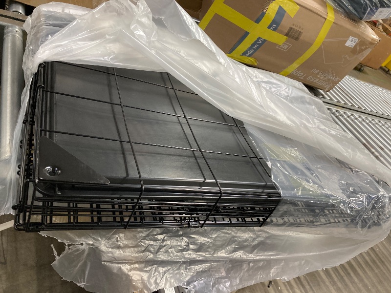 Photo 1 of ****Missing Wheels***Amazon Basics Large 3-Tier Cat Cage Playpen with Easy to Clean Removable Tray, Front Doors, Portable, Foldable, 35.8" x 22.4" x 50.6", Black