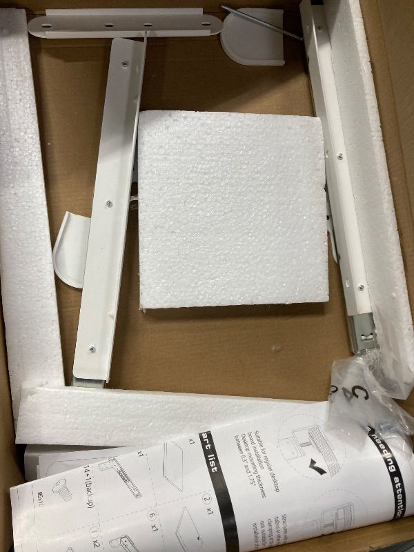 Photo 1 of .Missing parts
AX WABER Keyboard Tray Under Desk Pull Out with Extra Sturdy C Clamp Mount System, 27.3 (32.5 inch Including Clamps) x 11 Inch Slide-Out Platform Computer Drawer for Typing White AX01WW01