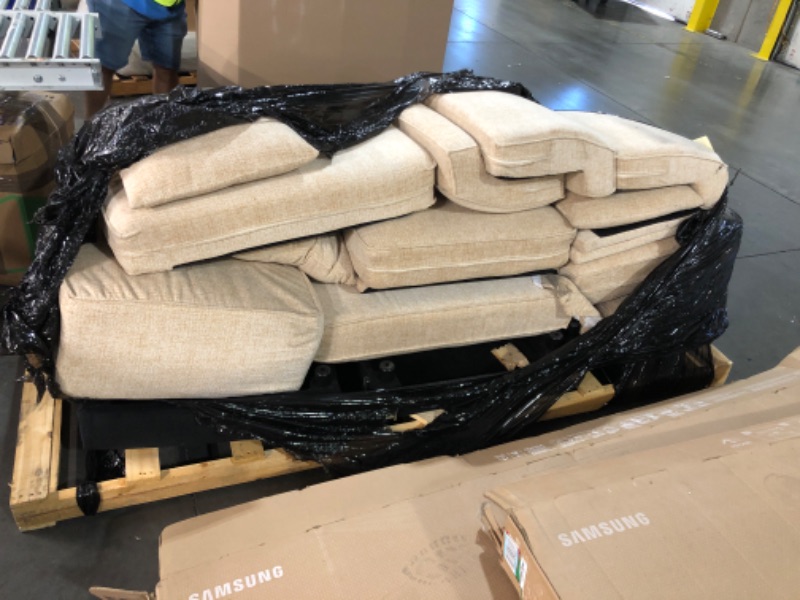 Photo 1 of  Casual Sofa with 4 Toss Pillows, Light Brown