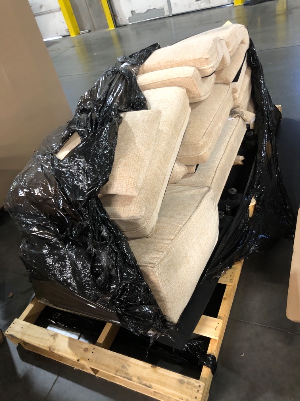 Photo 1 of  Casual Sofa with 4 Toss Pillows, Light Brown