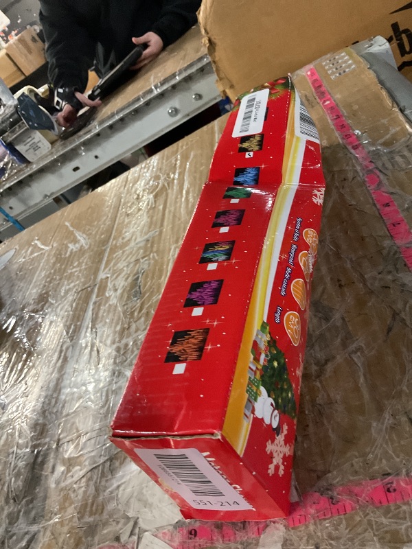 Photo 1 of ***(HEAVILY USED/ MINOR DAMAGE)***Roytong Christmas Meteor Shower Lights Outdoor - 12 Inch 10 Tube 360 LED Falling Rain Snow Icicle Cascading Light for Xmas Tree Garden Eaves Decoration (Can Connect 100 Sets)