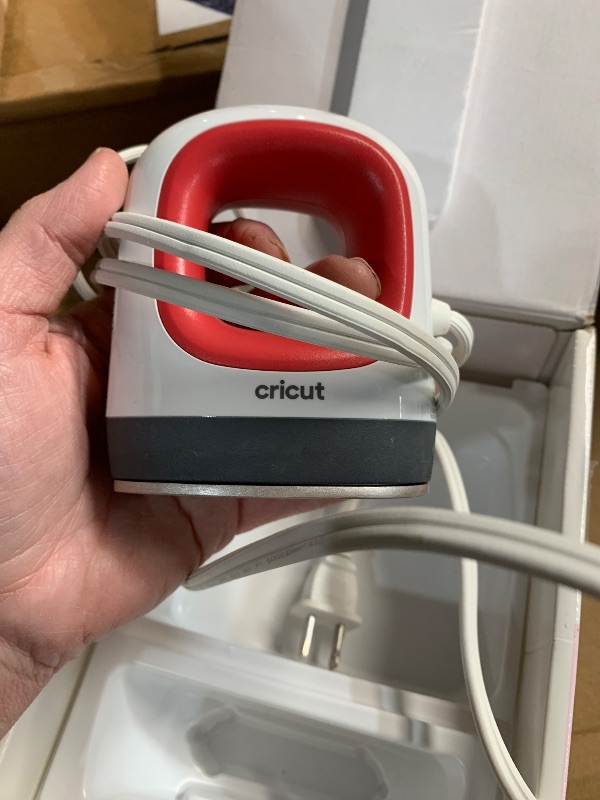 Photo 1 of ***(USED)***Cricut EasyPress Mini Heat Press for Pressing Small Objects Like Shoes, Stuffed Animals, Hats & More, 3 Heat Settings & Precision Tip, Ceramic-Coated Heat Plate, Compact & Lightweight, Raspberry