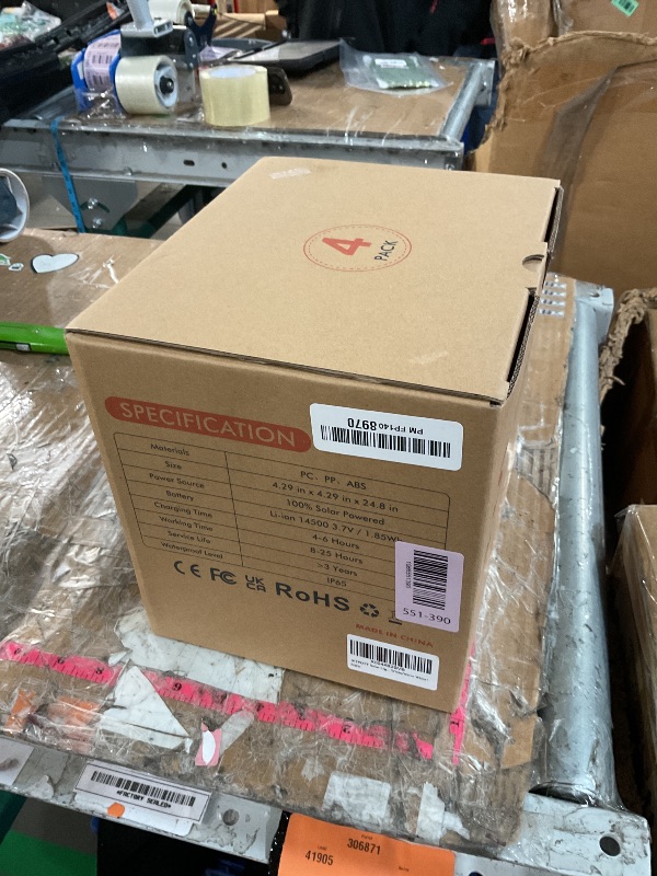 Photo 1 of ****one of the lights do not work****BITPOTT 4 Pack Solar Pathway Lights Waterproof IP65, 2-in-1 Warm&Cool Solar Lights Outdoor, Bright Solar Light Outside Pathway, Auto On/Off Outdoor Light for Yard Walkway Driveway Landscape