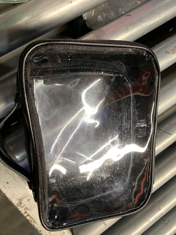 Photo 1 of ***(HEAVILY USED/ MINOR DAMAGE)***GRANNY SAYS TSA Approved Toiletry Bag, Clear Makeup Bag, Travel Toiletry Bag for Women, Leather Travel Cosmetic Bag, Portable PVC Waterproof Bag, Small Makeup Organizer, Black