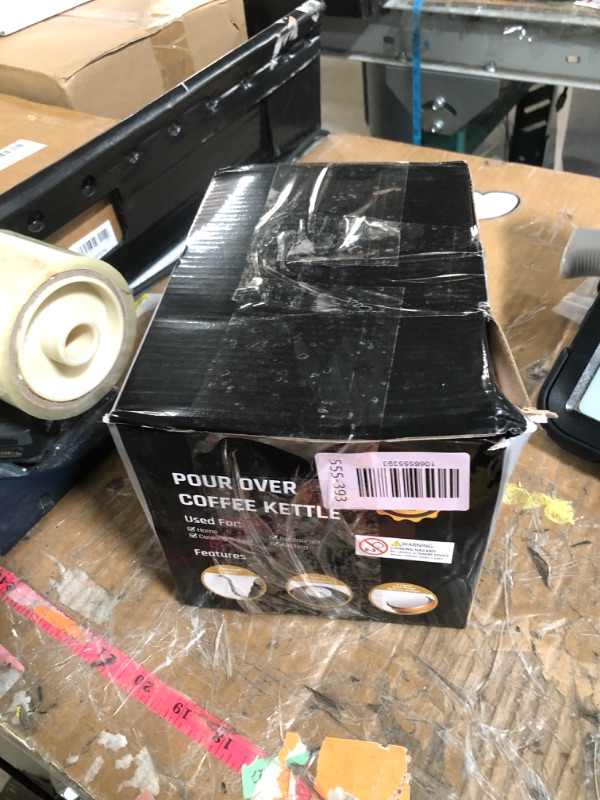 Photo 1 of ***MISSING PARTS***
Tea Kettle with Thermometer Pot Black Stovetop Tea Kettle 40oz Gooseneck Kettle Teapot Pour Over Coffee Kettle with Thermometer,1200ml,6 Cup,Black,1Pack