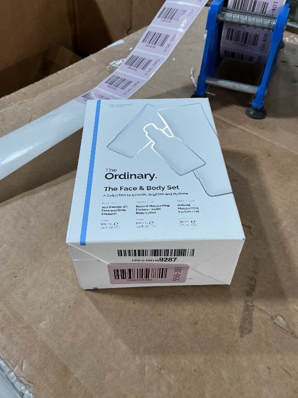 Photo 1 of ***(PREVIOUSLY OPENED BUT LOOKS UNUSED)***The Ordinary Face & Body Set Daily Skincare Routine with Niacinamide 5% Face & Body Emulsion, Natural Moisturizing Factors + Inulin Body Lotion, and Natural Moisturizing Factors + Hyaluronic Acid