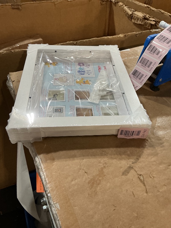 Photo 1 of **Only One** Sunnyglade 3 Pack Kids Art Frames, 8.5x11 Front Loading Kids Artwork Frames Changeable Display, Storage Frames for Holds 70 Pieces Children Artwork, for Wall&Table, Hanging Art, Crafts (White)