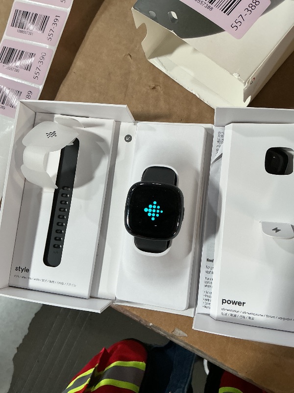 Photo 1 of ***PARTS ONLY***Fitbit Sense 2 Advanced Health and Fitness Smartwatch with Tools to Manage Stress and Sleep, ECG App, SpO2, 24/7 Heart Rate and GPS, Shadow Grey/Graphite, One Size (S & L Bands Included)