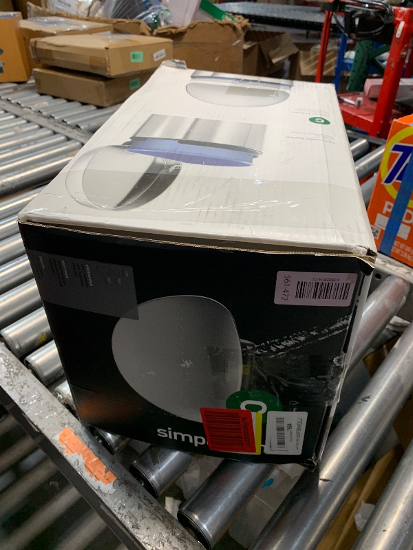 Photo 1 of ***STOCK PHOTO FOR REFERENCE ONLY***
simplehuman 10 Liter / 2.6 Gallon Butterfly Lid Bathroom Step Trash Can, Brushed Stainless Steel with Black Trim