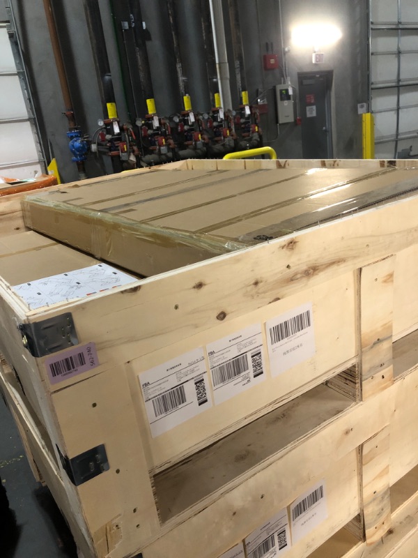 Photo 1 of ***IN CRATE/ TRUCK PICKUP********OPENED FOR INSPECTION****YTElantivo Modern L-Shaped Reception Desk - Large Wooden Commercial Reception Desk with Counter, Lockable Drawers and Door Cabinet