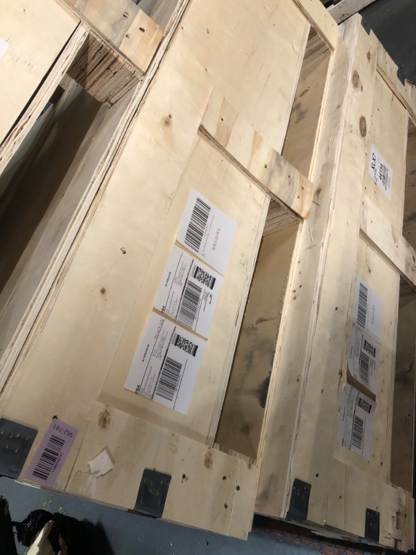 View 3 of ****IN CRATE/ TRUCK PICKUP***OPENED FOR INSPECTION******YTElantivo Modern L-Shaped Reception Desk - Large Wooden Commercial Reception Desk with Counter, Lockable Drawers and Door Cabinet