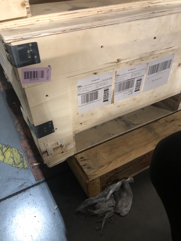 Photo 1 of ****IN CRATE/ TRUCK PICKUP***OPENED FOR INSPECTION******YTElantivo Modern L-Shaped Reception Desk - Large Wooden Commercial Reception Desk with Counter, Lockable Drawers and Door Cabinet