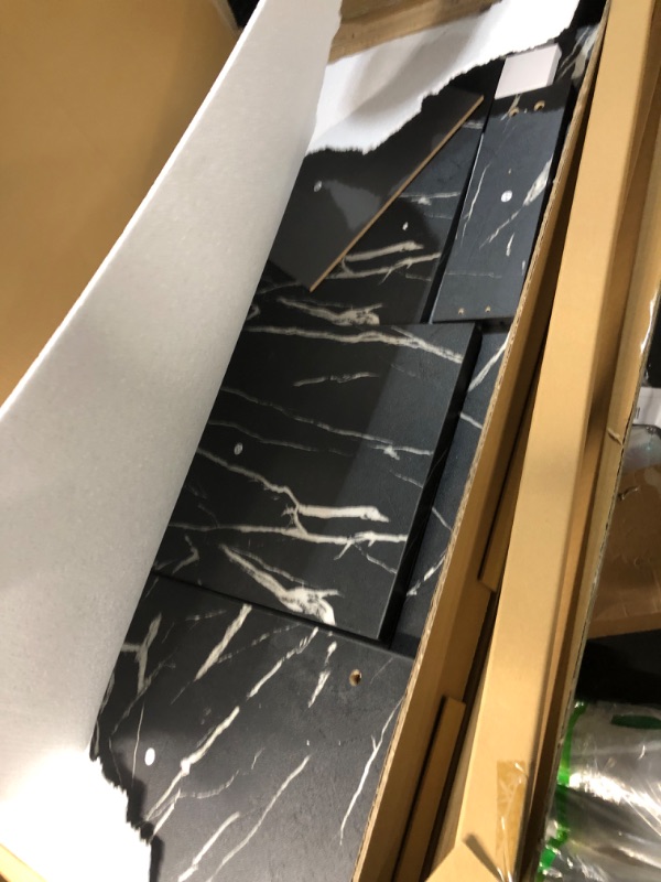 Photo 1 of ****IN CRATE/ TRUCK PICKUP***OPENED FOR INSPECTION******YTElantivo Modern L-Shaped Reception Desk - Large Wooden Commercial Reception Desk with Counter, Lockable Drawers and Door Cabinet
